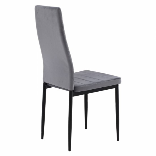 ΚΑΡΕΚΛΑ ΜΕΤΑΛΛΙΚΗ LADY ΓΚΡΙ ΒΕΛΟΥΔΟ ME ΜΕΤΑΛΛΙΚΟ ΣΚΕΛΕΤΟ K/D