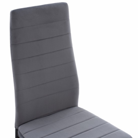 ΚΑΡΕΚΛΑ ΜΕΤΑΛΛΙΚΗ LADY ΓΚΡΙ ΒΕΛΟΥΔΟ ME ΜΕΤΑΛΛΙΚΟ ΣΚΕΛΕΤΟ K/D