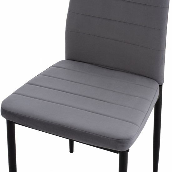 ΚΑΡΕΚΛΑ ΜΕΤΑΛΛΙΚΗ LADY ΓΚΡΙ ΒΕΛΟΥΔΟ ME ΜΕΤΑΛΛΙΚΟ ΣΚΕΛΕΤΟ K/D