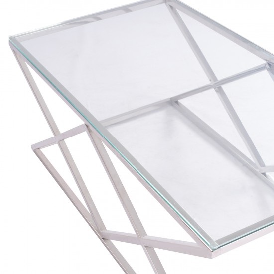 ΤΡΑΠΕΖΙ ΣΑΛΟΝΙΟΥ HOLLAND ΜΕ ΓΥΑΛΙ ΚΑΙ ΒΑΣΗ ΧΡΩΜΙΟΥ 120X60Χ45 EK.