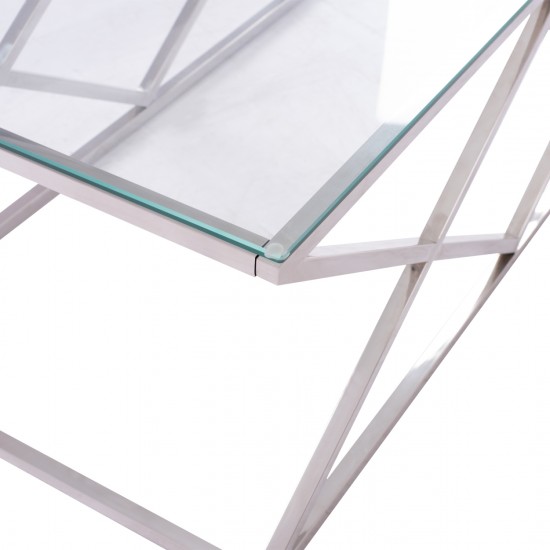 ΤΡΑΠΕΖΙ ΣΑΛΟΝΙΟΥ HOLLAND ΜΕ ΓΥΑΛΙ ΚΑΙ ΒΑΣΗ ΧΡΩΜΙΟΥ 120X60Χ45 EK.