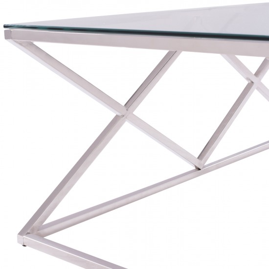 ΤΡΑΠΕΖΙ ΣΑΛΟΝΙΟΥ HOLLAND ΜΕ ΓΥΑΛΙ ΚΑΙ ΒΑΣΗ ΧΡΩΜΙΟΥ 120X60Χ45 EK.