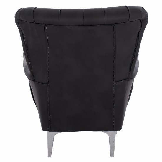 ΠΟΛΥΘΡΟΝΑ ΜΠΕΡΖΕΡΑ Τ. CHESTERFIELD ΣΕ ΧΡΩΜΑ ΜΑΥΡΟ 87x88x100 εκ.