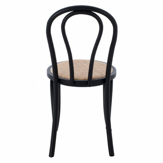 ΞΥΛΙΝΗ ΚΑΡΕΚΛΑ ΤΥΠΟΥ ΒΙΕΝΝΗΣ ΑΠΟ ΞΥΛΟ ΟΞΙΑΣ ΣΕ ΧΡΩΜΑ ΜΑΥΡΟ 40x40x87 εκ.