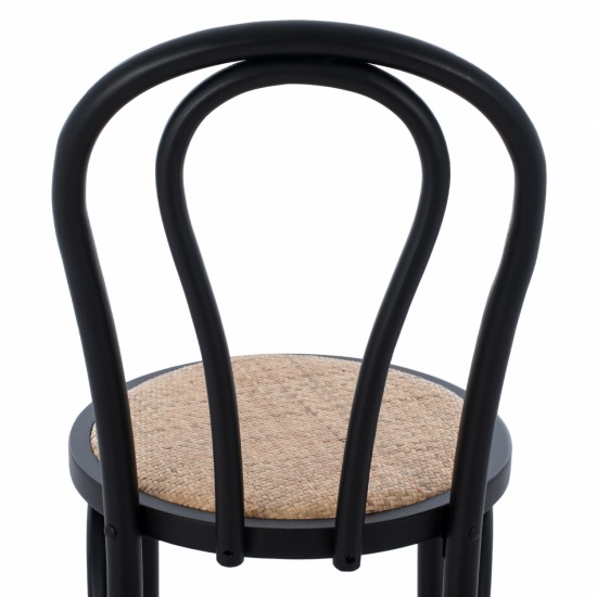 ΞΥΛΙΝΗ ΚΑΡΕΚΛΑ ΤΥΠΟΥ ΒΙΕΝΝΗΣ ΑΠΟ ΞΥΛΟ ΟΞΙΑΣ ΣΕ ΧΡΩΜΑ ΜΑΥΡΟ 40x40x87 εκ.