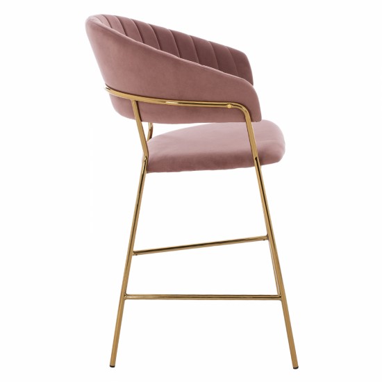 ΣΚΑΜΠΟ ΜΕΣΑΙΟΥ ΥΨΟΥΣ THEODORE ΒΕΛΟΥΔΟ ΣΑΠΙΟ ΜΗΛΟ ΕΠΙΧΡΥΣΟ ΣΚΕΛΕΤΟ 60x55x100Y εκ.