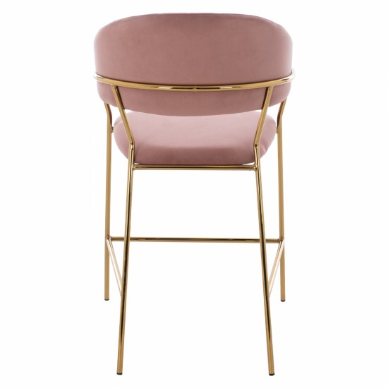 ΣΚΑΜΠΟ ΜΕΣΑΙΟΥ ΥΨΟΥΣ THEODORE ΒΕΛΟΥΔΟ ΣΑΠΙΟ ΜΗΛΟ ΕΠΙΧΡΥΣΟ ΣΚΕΛΕΤΟ 60x55x100Y εκ.