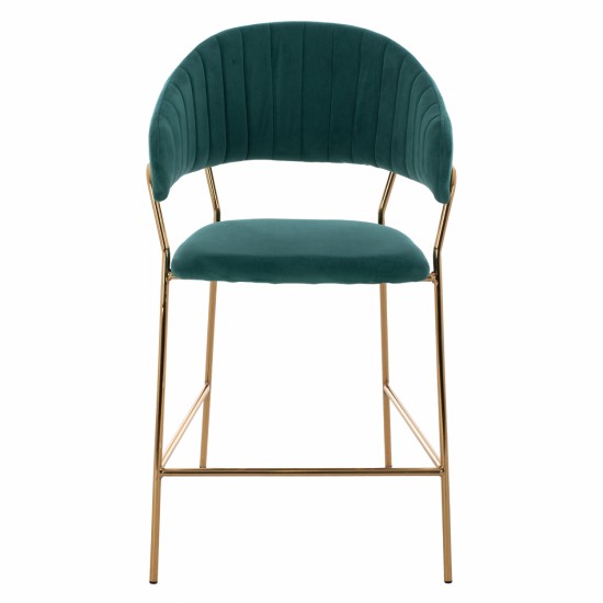 ΣΚΑΜΠΟ ΜΕΣΑΙΟΥ ΥΨΟΥΣ THEODORE ΒΕΛΟΥΔΟ ΚΥΠΑΡΙΣΣΙ ΕΠΙΧΡΥΣΟ ΣΚΕΛΕΤΟ 60x55x100Y εκ.