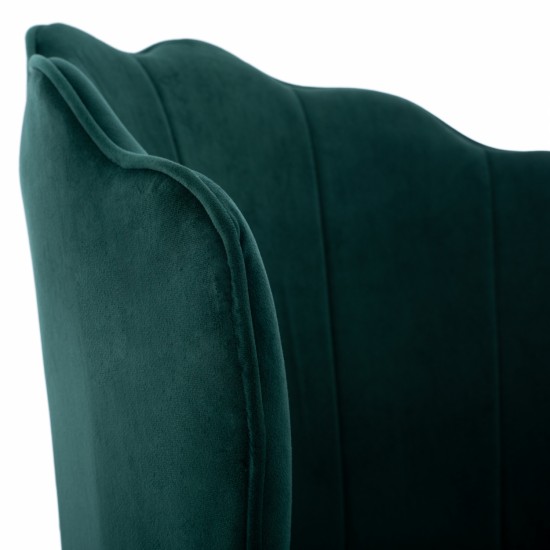 ΚΑΡΕΚΛΑ AVIE ΒΕΛΟΥΔΟ ΚΥΠΑΡΙΣΣΙ ΜΕ ΜΕΤΑΛΛΙΚΟ ΧΡΥΣΟ ΣΚΕΛΕΤΟ 48x48x85 εκ.