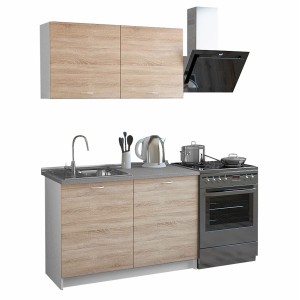 ΣΥΝΘΕΣΗ ΚΟΥΖΙΝΑΣ ΜΕΛΑΜΙΝΗ SONAMA-ΛΕΥΚΟ 46-29,2x120Y εκ.