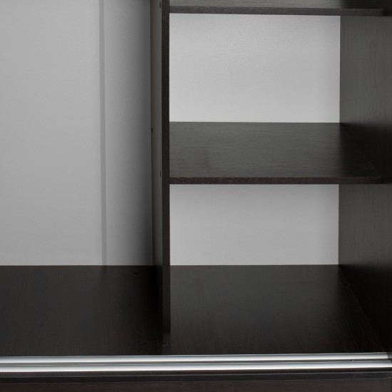 ΝΤΟΥΛΑΠΑ ΜΕΛΑΜΙΝΗΣ WENGE ΜΕ ΚΑΘΡΕΠΤΗ 180X60X210Υεκ.