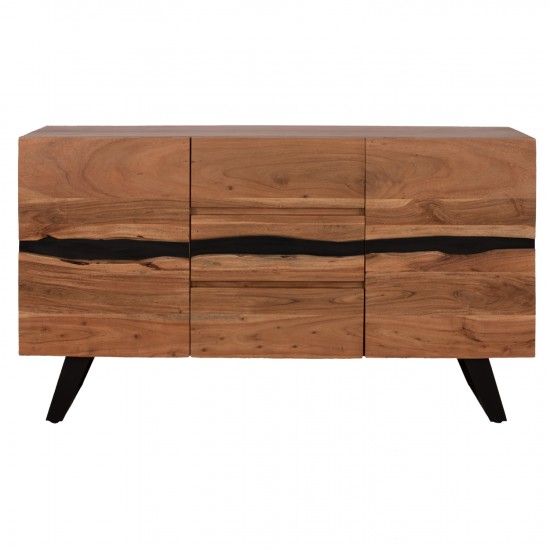 ΜΠΟΥΦΕΣ ΜΕ 3 ΣΥΡΤΑΡΙΑ ALICIA ΑΠΟ ΜΑΣΙΦ ΞΥΛΟ ΑΚΑΚΙΑΣ 148x44x86Υ εκ.