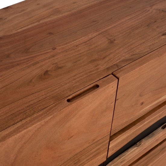 ΜΠΟΥΦΕΣ ΜΕ 3 ΣΥΡΤΑΡΙΑ ALICIA ΑΠΟ ΜΑΣΙΦ ΞΥΛΟ ΑΚΑΚΙΑΣ 148x44x86Υ εκ.