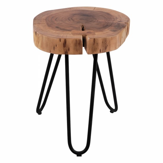 ΤΡΑΠΕΖΑΚΙ-ΣΚΑΜΠΩ OSLO ΑΠΟ ΜΑΣΙΦ ΚΟΡΜΟ ΑΚΑΚΙΑΣ 35x35x42Υ εκ.