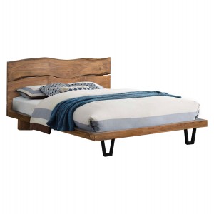 ΚΡΕΒΑΤΙ NICOLE ΑΠΟ ΜΑΣΙΦ ΞΥΛΟ ΑΚΑΚΙΑΣ 212,5x180x106Υεκ.(ΣΤΡΩΜΑ160Χ200)