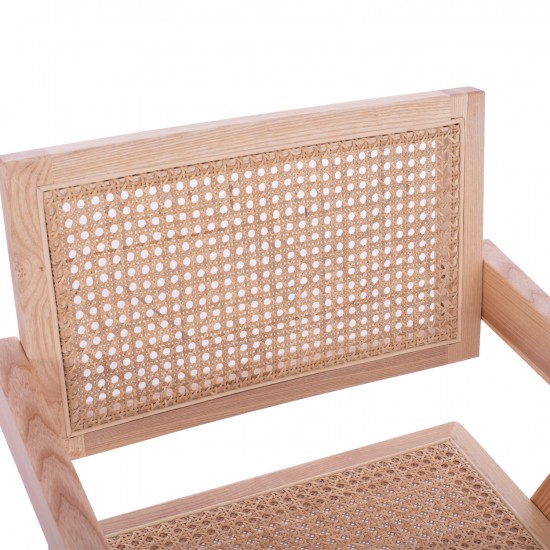 ΞΥΛΙΝΗ ΚΑΡΕΚΛΑ BLAIRE ΜΕ ΜΠΡΑΤΣΑ ΕΡΓΟΣΤΑΣΙΑΚΑ ΜΟΝΤΑΡΙΣΜΕΝΗ 52x50x80Υ εκ.