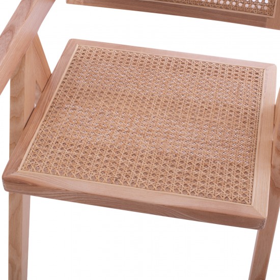 ΞΥΛΙΝΗ ΚΑΡΕΚΛΑ BLAIRE ΜΕ ΜΠΡΑΤΣΑ ΕΡΓΟΣΤΑΣΙΑΚΑ ΜΟΝΤΑΡΙΣΜΕΝΗ 52x50x80Υ εκ.