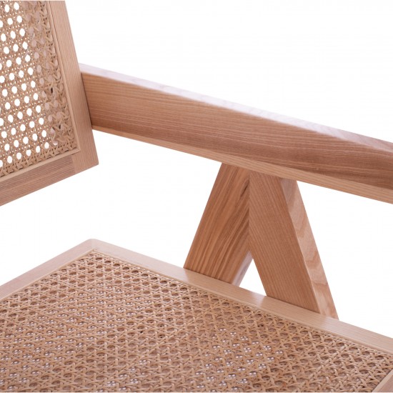 ΞΥΛΙΝΗ ΚΑΡΕΚΛΑ BLAIRE ΜΕ ΜΠΡΑΤΣΑ ΕΡΓΟΣΤΑΣΙΑΚΑ ΜΟΝΤΑΡΙΣΜΕΝΗ 52x50x80Υ εκ.