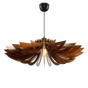 ΦΩΤΙΣΤΙΚΟ ΟΡΟΦΗΣ ΞΥΛΙΝΟ ΚΡΕΜΑΣΤΟ ΚΑΡΥΔΙ  Φ68x50Υ εκ.