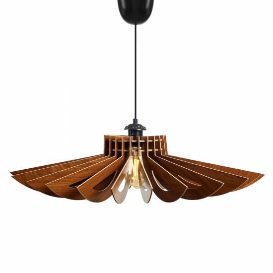 ΦΩΤΙΣΤΙΚΟ ΟΡΟΦΗΣ ΞΥΛΙΝΟ ΚΡΕΜΑΣΤΟ ΚΑΡΥΔΙ Φ52x45Υ εκ.