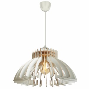 ΦΩΤΙΣΤΙΚΟ ΟΡΟΦΗΣ ΞΥΛΙΝΟ ΚΡΕΜΑΣΤΟ ΛΕΥΚΟ Φ54x65Υ εκ.