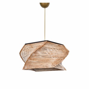 ΦΩΤΙΣΤΙΚΟ ΟΡΟΦΗΣ ΚΡΕΜΑΣΤΟ ΑΠΟ ΞΥΛΟ ΚΑΙ BAMBOO ΦΥΣΙΚΟ  36x36x65Υ εκ.