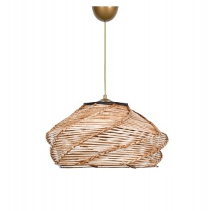 ΦΩΤΙΣΤΙΚΟ ΟΡΟΦΗΣ ΚΡΕΜΑΣΤΟ ΑΠΟ ΞΥΛΟ ΚΑΙ BAMBOO ΦΥΣΙΚΟ 36x36x65Υ εκ.