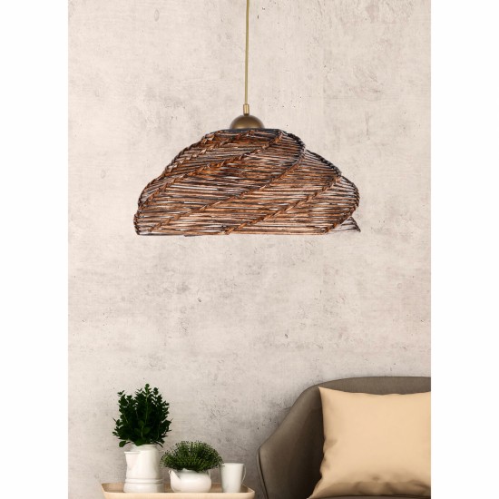 ΦΩΤΙΣΤΙΚΟ ΟΡΟΦΗΣ ΚΡΕΜΑΣΤΟ ΑΠΟ ΞΥΛΟ ΚΑΙ BAMBOO ΚΑΡΥΔΙ 36x36x65Υ εκ.