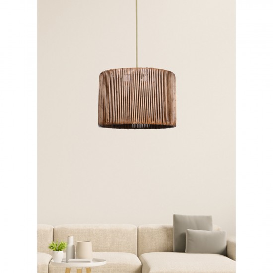 ΦΩΤΙΣΤΙΚΟ ΟΡΟΦΗΣ ΚΡΕΜΑΣΤΟ ΑΠΟ ΞΥΛΟ ΚΑΙ BAMBOO ΚΑΡΥΔΙ 30x30x70Υ εκ.