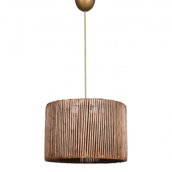 ΦΩΤΙΣΤΙΚΟ ΟΡΟΦΗΣ ΚΡΕΜΑΣΤΟ ΑΠΟ ΞΥΛΟ ΚΑΙ BAMBOO ΚΑΡΥΔΙ 30x30x70Υ εκ.