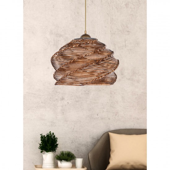 ΦΩΤΙΣΤΙΚΟ ΟΡΟΦΗΣ ΚΡΕΜΑΣΤΟ ΑΠΟ ΞΥΛΟ ΚΑΙ BAMBOO ΚΑΡΥΔΙ 32x32x65Υ εκ.