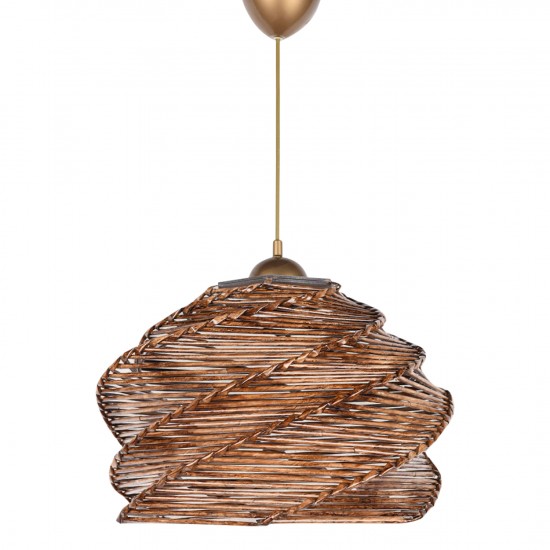 ΦΩΤΙΣΤΙΚΟ ΟΡΟΦΗΣ ΚΡΕΜΑΣΤΟ ΑΠΟ ΞΥΛΟ ΚΑΙ BAMBOO ΚΑΡΥΔΙ 32x32x65Υ εκ.