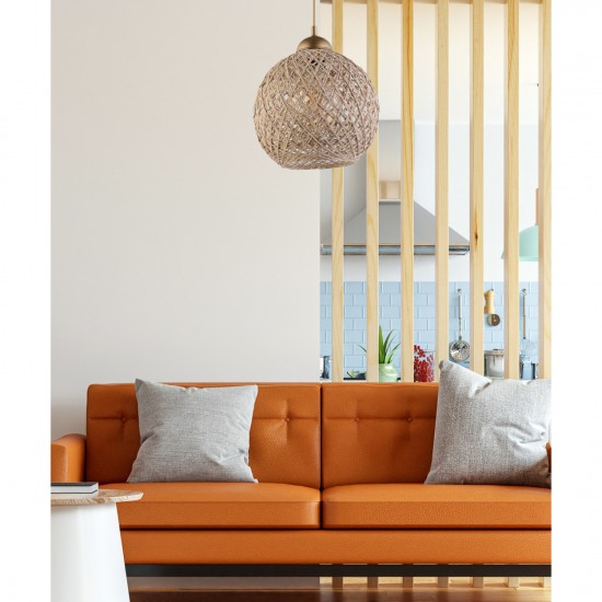 ΦΩΤΙΣΤΙΚΟ ΟΡΟΦΗΣ ΚΡΕΜΑΣΤΟ ΑΠΟ ΣΧΟΙΝΙ ΜΠΕΖ Φ22x55Υ εκ.