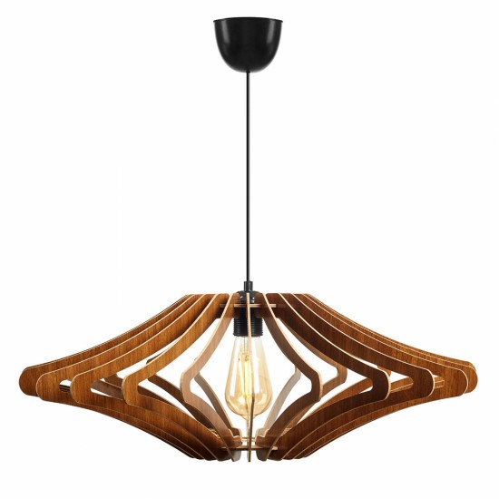 ΦΩΤΙΣΤΙΚΟ ΟΡΟΦΗΣ ΞΥΛΙΝΟ ΚΡΕΜΑΣΤΟ ΚΑΡΥΔΙ Φ47x55Υ εκ.