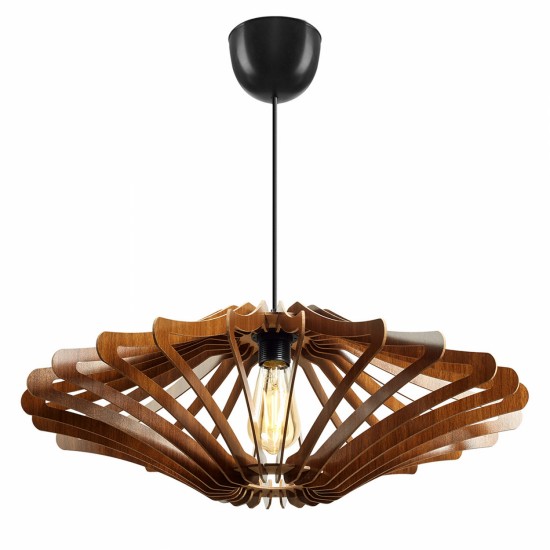 ΦΩΤΙΣΤΙΚΟ ΟΡΟΦΗΣ ΞΥΛΙΝΟ ΚΡΕΜΑΣΤΟ ΚΑΡΥΔΙ Φ47x55Υ εκ.