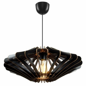 ΦΩΤΙΣΤΙΚΟ ΟΡΟΦΗΣ ΞΥΛΙΝΟ ΚΡΕΜΑΣΤΟ ΜΑΥΡΟ Φ47x55Υ εκ.