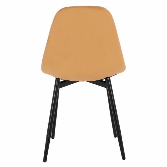 ΚΑΡΕΚΛΑ LEONARDO ΒΕΛΟΥΔΟ ΧΡΥΣΟ ΜΕ ΜΕΤΑΛΛΙΚΑ ΠΟΔΙΑ 45x47x87Υ εκ.