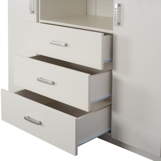 ΜΠΟΥΦΕΣ ΜΕ 2 ΝΤΟΥΛΑΠΙΑ Κ 3 ΣΥΡΤΑΡΙΑ ΛΕΥΚΟΣ 120X45X85Y εκ.