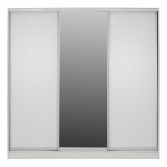 ΝΤΟΥΛΑΠΑ ΣΥΡΟΜΕΝΗ ΜΕΛΑΜΙΝΗΣ ΛΕΥΚΗ ΜΕ ΚΑΘΡΕΦΤΗ 3ΦΥΛΛΗ 240x60x240 εκ.