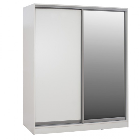 ΝΤΟΥΛΑΠΑ ΜΕΛΑΜΙΝΗΣ ΛΕΥΚΗ ΜΕ ΚΑΘΡΕΠΤΗ 180X60X210Υεκ.