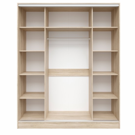 ΝΤΟΥΛΑΠΑ ΣΥΡΟΜΕΝΗ ΜΕΛΑΜΙΝΗΣ SONAMA ΜΕ ΚΑΘΡΕΦΤΗ 3ΦΥΛΛΗ 183x60x220 εκ.