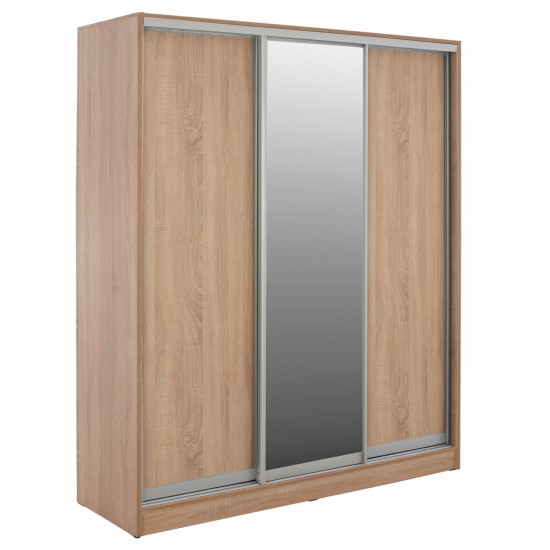 ΝΤΟΥΛΑΠΑ ΣΥΡΟΜΕΝΗ ΜΕΛΑΜΙΝΗΣ SONAMA ΜΕ ΚΑΘΡΕΦΤΗ 3ΦΥΛΛΗ 183x60x220 εκ.