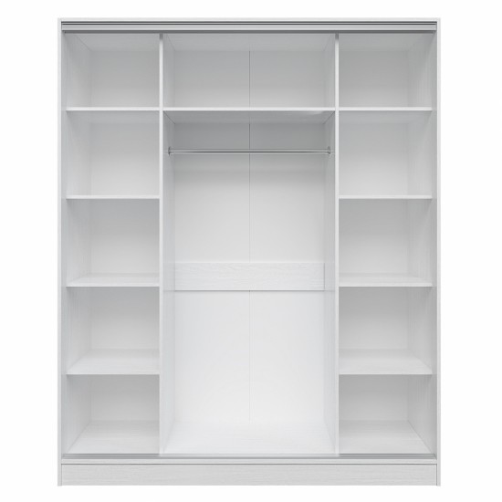 ΝΤΟΥΛΑΠΑ ΣΥΡΟΜΕΝΗ ADLER ΜΕΛΑΜΙΝΗΣ ΛΕΥΚΗ ΜΕ ΚΑΘΡΕΦΤΗ 3ΦΥΛΛΗ 183x60x220 εκ.