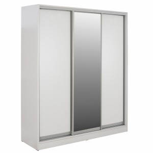 ΝΤΟΥΛΑΠΑ ΣΥΡΟΜΕΝΗ ADLER ΜΕΛΑΜΙΝΗΣ ΛΕΥΚΗ ΜΕ ΚΑΘΡΕΦΤΗ 3ΦΥΛΛΗ 183x60x220 εκ.