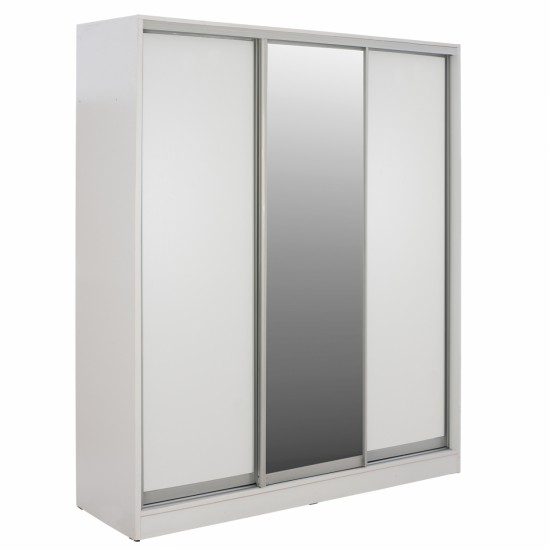 ΝΤΟΥΛΑΠΑ ΣΥΡΟΜΕΝΗ ADLER ΜΕΛΑΜΙΝΗΣ ΛΕΥΚΗ ΜΕ ΚΑΘΡΕΦΤΗ 3ΦΥΛΛΗ 183x60x220 εκ.