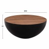 ΔΙΑΚΟΣΜΗΤΙΚΟ ΤΡΑΠΕΖΙ ΣΑΛΟΝΙΟΥ BOWL Φ90X40Yεκ. ΜΑΥΡΟ ΜΕ ΞΥΛΟ ΑΚΑΚΙΑΣ