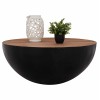 ΔΙΑΚΟΣΜΗΤΙΚΟ ΤΡΑΠΕΖΙ ΣΑΛΟΝΙΟΥ BOWL Φ90X40Yεκ. ΜΑΥΡΟ ΜΕ ΞΥΛΟ ΑΚΑΚΙΑΣ