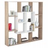 ΒΙΒΛΙΟΘΗΚΗ ARIA 136X22X136 SONOMA-ΛΕΥΚΟ