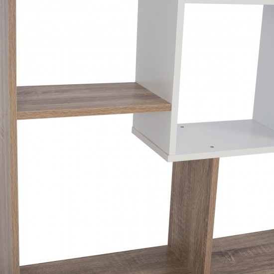 ΒΙΒΛΙΟΘΗΚΗ ARIA 136X22X136 SONOMA-ΛΕΥΚΟ