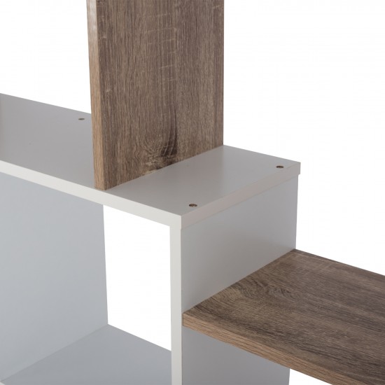 ΒΙΒΛΙΟΘΗΚΗ ARIA 136X22X136 SONOMA-ΛΕΥΚΟ